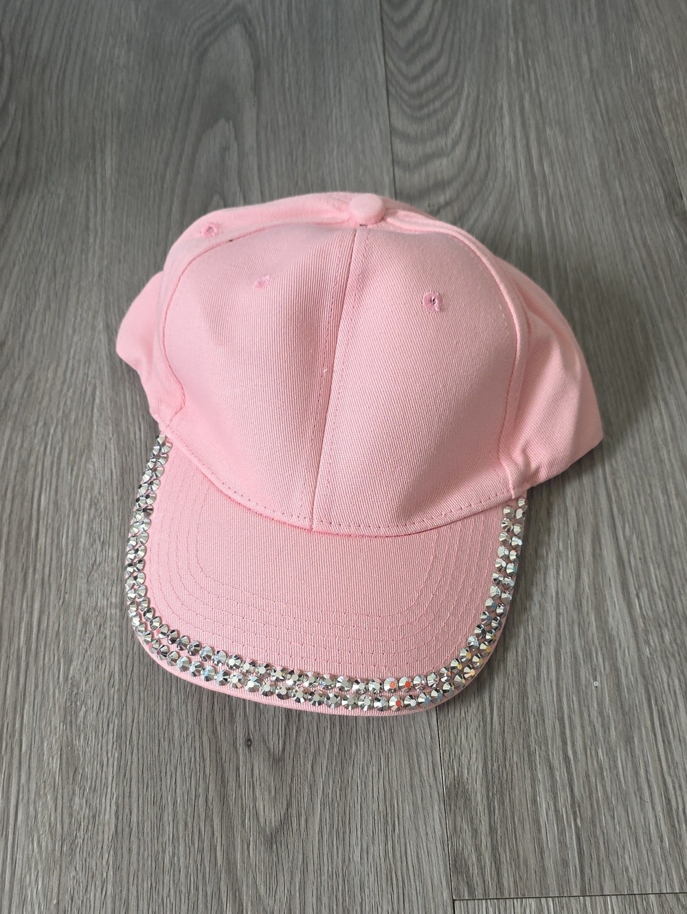 124 - T.J.Maxx Pink Rhinestone Trim Baseball Cap